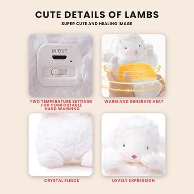 Stay Cozy And Connected With Our Little Sheep Plushie Hand Warmer Power Bank Anywhere