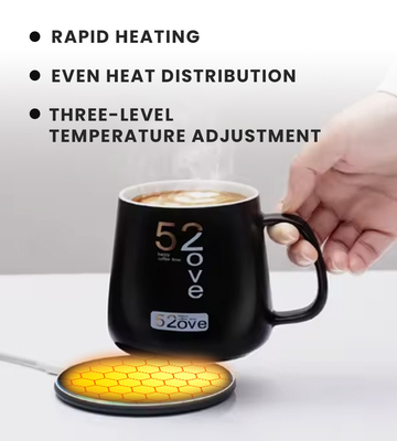 Stylish Mug Heated Coaster Set The Ultimate Combination Of Style And Functionality