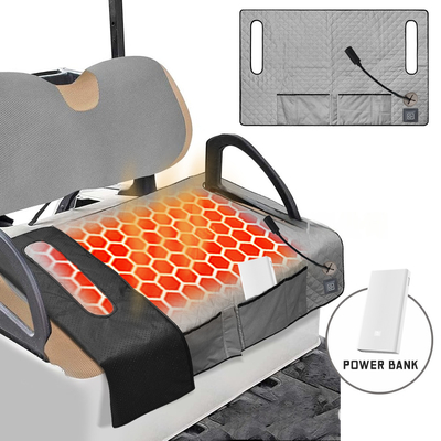 Overheat Protection Golf Heating Pad For Golf Cart Heating Seat Cushion Washable Material DC/AC Power Source