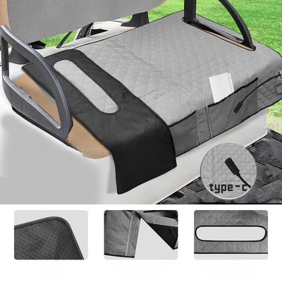 Overheat Protection Golf Heating Pad For Golf Cart Heating Seat Cushion Washable Material DC/AC Power Source