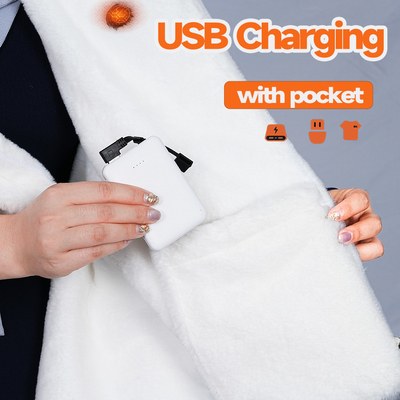 Graphene Far Infrared Heating Shawl electric blanket for Precise 45-65C Temperature Adjustment