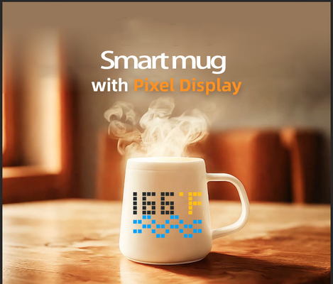 Custom Gifts Set For Mother'S Day Ai-Enhanced Ceramic Mug With Pixel Display Modern Design Gift