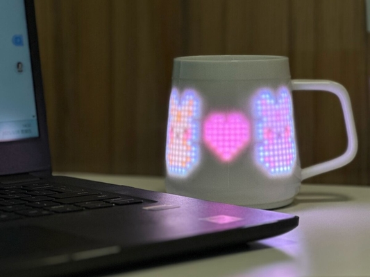 Custom Gifts Set For Mother'S Day Ai-Enhanced Ceramic Mug With Pixel Display Modern Design Gift