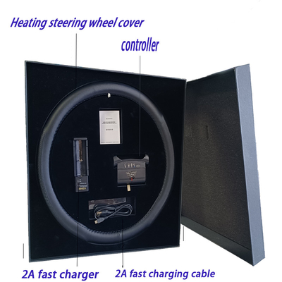 High Quality Rechargeable Graphene Heated Steering Wheel Cover Set Portable Steering Wheel Warmer Gift Set