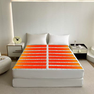 Customized Fitted Sheet Electric Heating Mattress Cover Dual Zones Control Graphene Technology And Antibacterial Fabric