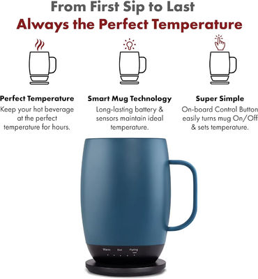 Portable Digital Style Factory-Designed Self-Heating Drinkware Temperature-Controlled Direct Drinking Coffee Mug Travel Wireless