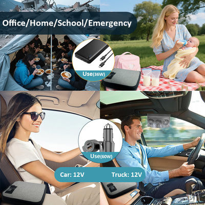 12V Electric Food Heating Bag Chargeable Heat Warm Electric Reusable Food Heat Pack
