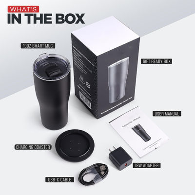 Custom Smart Heated Coffee Mug LED Screen Self-Adjusting Temperature For Convenient Direct Drinking For Travel Car