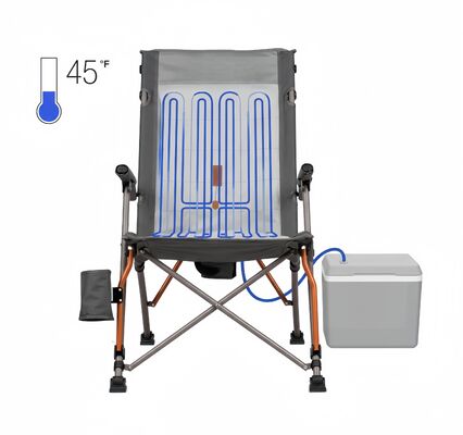 Portable Cooling Camping Chair With Ergonomic Design And Detachable Cooling Pad For Comfortable Outdoor Activities And Events