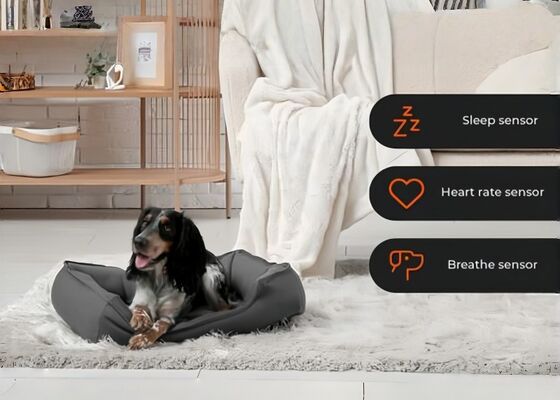 OEM Smart Dog Bed With Health Monitoring, APP Track Sleep/Heart/Breath For Puppy Senior Dog Peace Of Mind