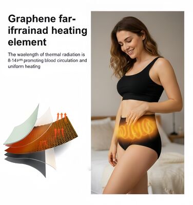 Customizable Graphene Electric Heated Panties Antibacterial For Women​ Warm Palace Heated Underwear