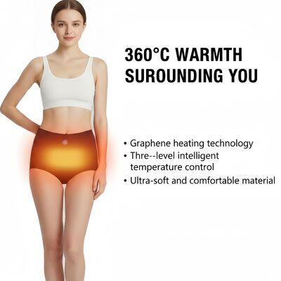 Customizable Graphene Electric Heated Panties Antibacterial For Women​ Warm Palace Heated Underwear