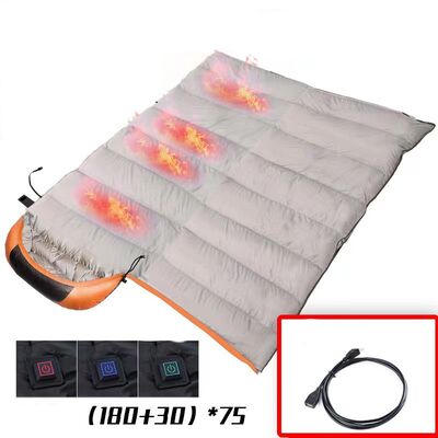 Customize Waterproof Heated Sleeping Bag Multi 5V 2A USB Power SHEERFOND Outdoor Heated Sleeping Bag For Camping