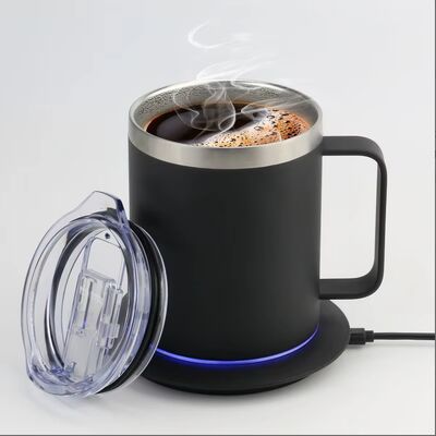 Wholesale Portable Self Heating Mug 5000 MAh Battery 18oz Coffee Warmer Rechargeable Self Heating Travel Mug for Office
