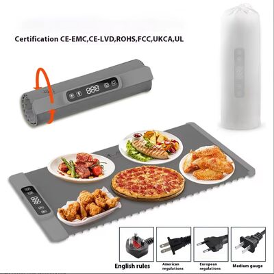 Smart Home Multifunctional Folding Hot Chopping Board Mat Flexible Silicone Warm Vegetable Po Heat Preservation Rollable