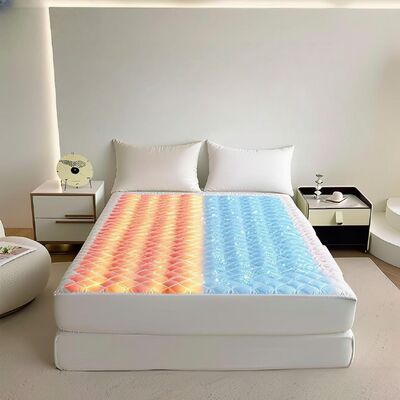 Luxury 600TC Bamboo Cotton Dual Zone Temperature Control Smart Bed Mat with Quiet Cooling and Gentle Warming System