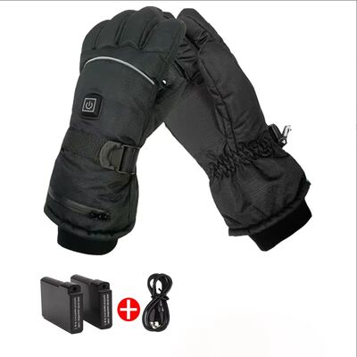 Waterproof Heating Mittens Lithium Battery Heated Gloves Rechargeable Three-speed Temperature Control Heated Ski Mittens