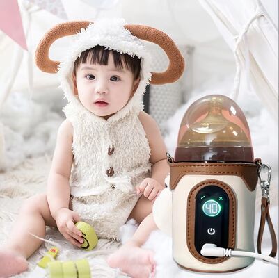 Sheerfond USB Portable Milk Warmer 5V2A Low-Pressure Safe Baby Bottle Warmers with Poly/Cotton/EVA Material for Infants