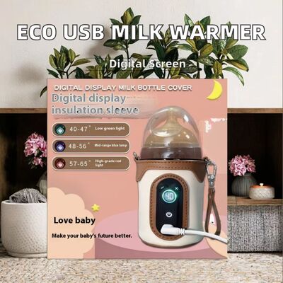 Sheerfond USB Portable Milk Warmer 5V2A Low-Pressure Safe Baby Bottle Warmers with Poly/Cotton/EVA Material for Infants