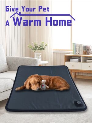 Electric Dog Bed with PTC Heating & Cooling System Eco-friendly Overheat Protection All-season Pet Cooling Mat for Cats & Dogs