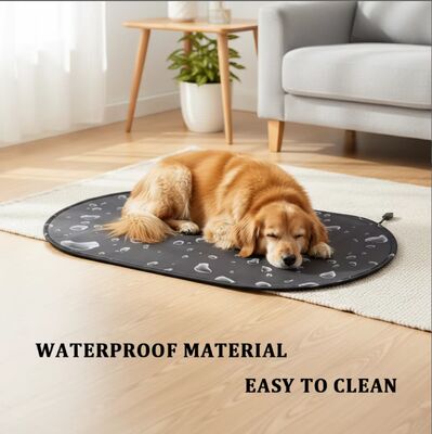 Electric Dog Bed with PTC Heating & Cooling System Eco-friendly Overheat Protection All-season Pet Cooling Mat for Cats & Dogs