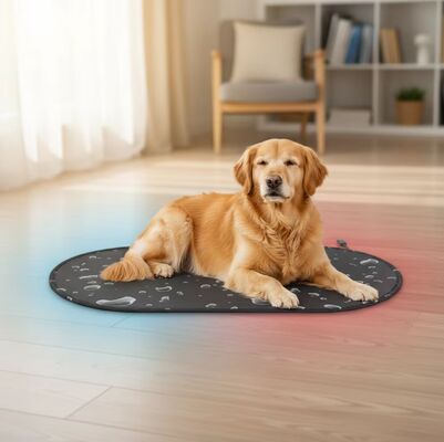 Electric Dog Bed with PTC Heating & Cooling System Eco-friendly Overheat Protection All-season Pet Cooling Mat for Cats & Dogs