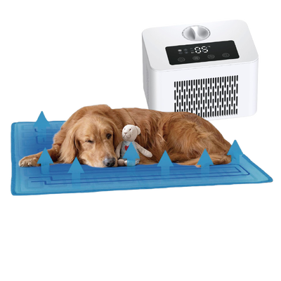 Smart pet bed water cooling pad with soft flannel fleece and waterproof TPU liner for comfortable cool rest during hot summer