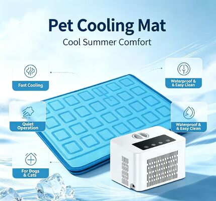 Smart pet bed water cooled mat offers stable long lasting cooling effect reduces pet body temperature and heat discomfort