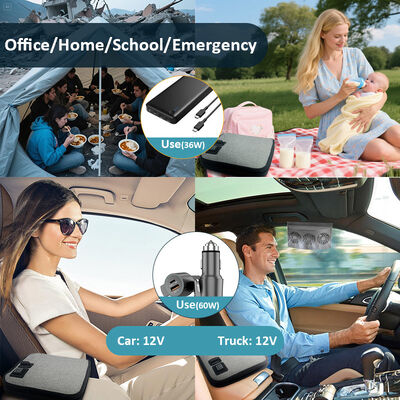Convenient food heating bag with no microwave needed usb powered gentle heat and food safe insulated lining for warm meals