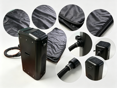 Refrigerated sleeping bag featuring washable design and energy 400W power consumption for temperature control in various environments