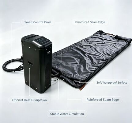 Refrigerated sleeping bag offering cooling heating functions with washable durable surface and comfortable wrapping fit