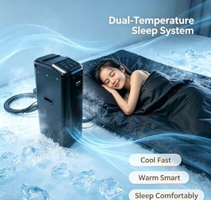 Refrigerated sleeping bag offering cooling heating functions with washable durable surface and comfortable wrapping fit