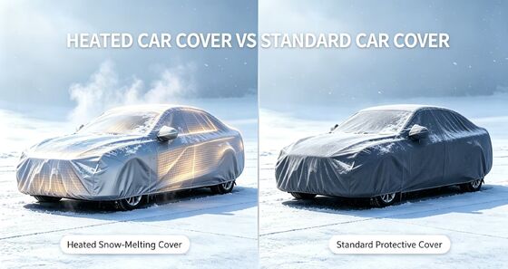 Car heating hood designed to fit closely to vehicle engine compartments ensuring uniform heat distribution and protection