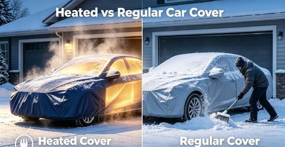 Car heating hood with easy installation and removal designed for repeated and protection against snow frost and light rain