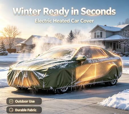 Car heating hood constructed with durable materials and heating wire ensuring excellent heating efficiency and protection