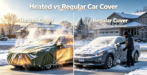 Car heating hood constructed with durable materials and heating wire ensuring excellent heating efficiency and protection