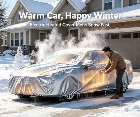 Flexible car heating hood with customizable options and OEM services providing consistent heating and engine protection in winter