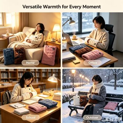 USB rechargeable Hand Warmer with soft crystal fabric compact portable design ideal for office outdoor and travel providing steady gentle warmth