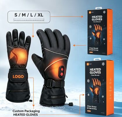 Electric Heated Gloves Graphene Fast Heating, Adjustable Temp Waterproof Thermal Hand Warmers, Custom Logo & Packaging Available