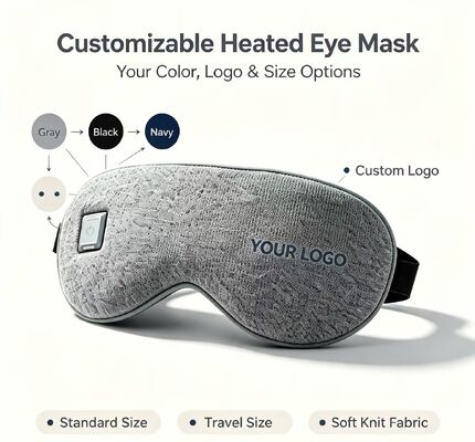 Heated Eye Mask, Super Soft PU Electric Warm Eye Mask 35-55℃ Adjustable Temperature, 1000mAh Rechargeable Portable Heating Eye Mask for Relieve Eye Fatigue, Travel Office Home School Use