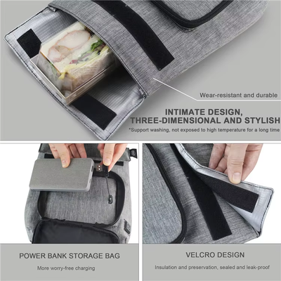 On‑The‑Go Food Heating Solution｜USB Waterproof Heated Lunch Warmer, Removable For Charging & Fully Washable, Leak‑Proof 3‑Level 50‑59℃ Heat for Travel, School & Outdoor Picnic
