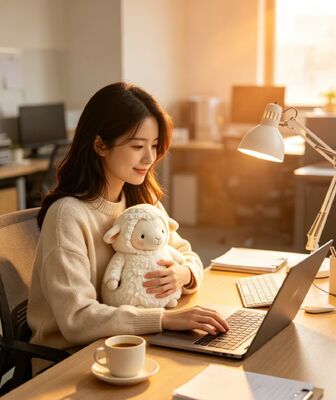 Multi‑Scene Portable Sheep Heater, USB Power Bank Supported for On‑the‑Go Use, Gentle Touch Hand warmer  3‑Speed Heating Settings CE FCC RoHS Certified