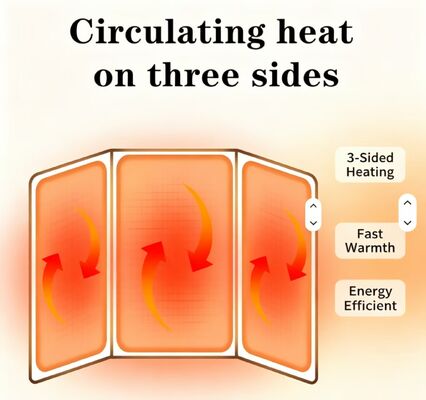 Custom Size Electric Heated Windproof Warm Foot Plate 220V 165W, 3-Speed Adjustable Waterproof Foot Heating Mat for Indoor Warming