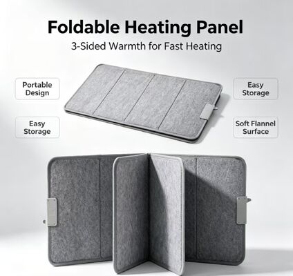 Custom Size Electric Heated Windproof Warm Foot Plate 220V 165W, 3-Speed Adjustable Waterproof Foot Heating Mat for Indoor Warming