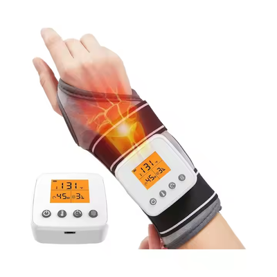 Heated Therapy Wrist Guard, Vibration Massage Wrist Brace with 3 Heat Levels & Timing, 3000mAh USB Rechargeable Wrist Heating Wrap