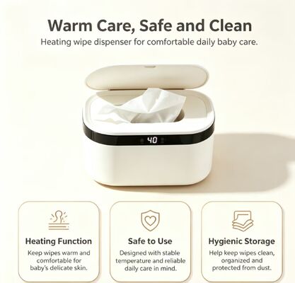 Constant Temperature Wet Wipe Heating Dispenser, Leakproof Even Heat Baby Wipe Warmer, Low Power Wipes Heater for Home and Travel
