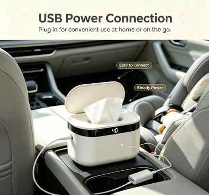 Constant Temperature Wet Wipe Heating Dispenser, Leakproof Even Heat Baby Wipe Warmer, Low Power Wipes Heater for Home and Travel