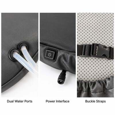 24V Golf Cart Dual-Mode Seat Cover, Water Cooling and Graphene Heating, Waterproof Bench Seat Cover with Buckle Straps and External Cooling Box, Custom Size Color Logo and Packaging