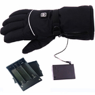 Rechargeable USB Electric Heated Gloves Water Resistant PU leather material