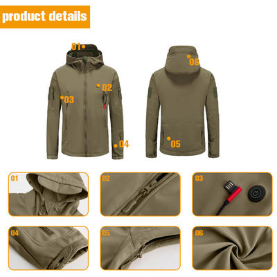 USB Electric Heated Vest Jacket , 60degree Rechargeable Heated Jackets Xf Wj ODM Heating Hunting Clothing